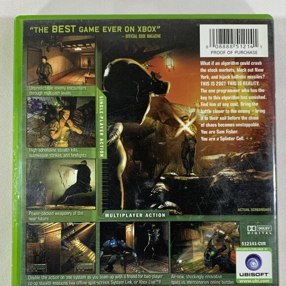 Tom Clancy's Splinter Cell Chaos Theory Xbox 2005 Video Game with Manual Tested - Picture 4 of 6